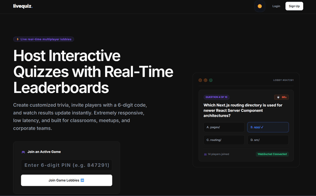 Live Quiz - Real-Time Quiz Platform